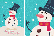 Vector Happy snowman