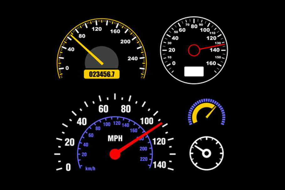 Speedometers Set in Objects - product preview 8