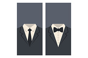 Suits and Ties Flat Style Set