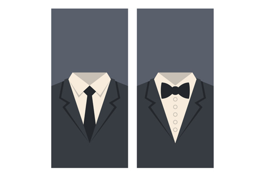 Suits and Ties Flat Style Set in Objects - product preview 8