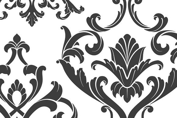 Vintage Damask Ornaments in Illustrations - product preview 1