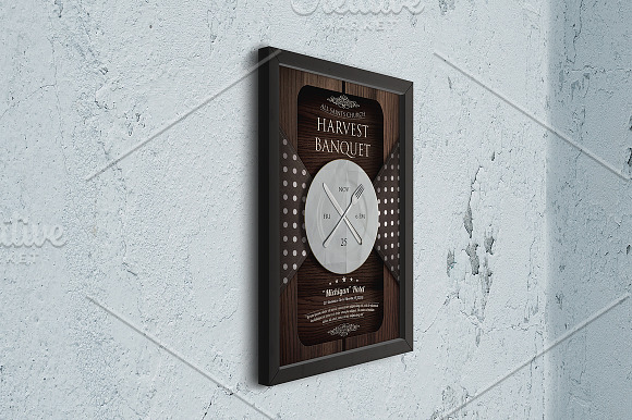 Harvest Banquet Church Flyer in Flyer Templates - product preview 1