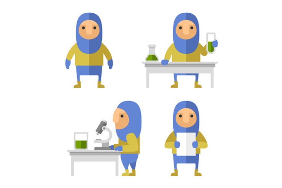 Scientist Characters in Lab in Illustrations - product preview 8
