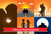 5 Silhouette People Backgrounds
