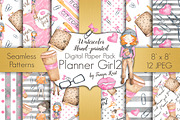 Planner Girl Digital Papers Pack