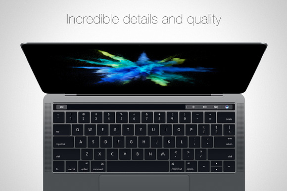 Apple MacBook Pro with Touchbar in Mobile & Web Mockups - product preview 2