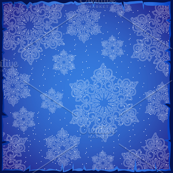 Snowflake background in Illustrations - product preview 2
