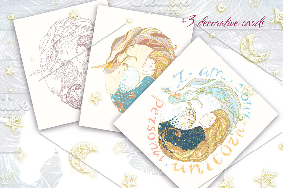 Unicorns - set 1. in Illustrations - product preview 4
