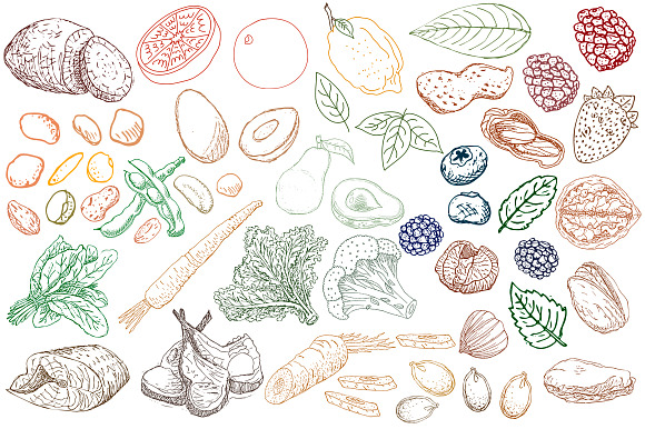 Healthy and Fresh. Food collection in Illustrations - product preview 2