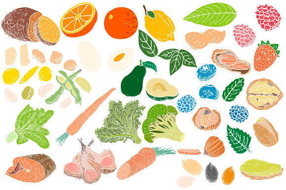 Healthy and Fresh. Food collection in Illustrations - product preview 3