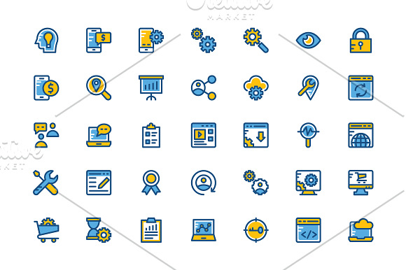 150+ Cute SEO and Marketing Icons in Graphics - product preview 2