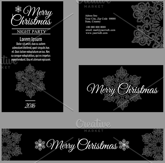 Snowflake background in Illustrations - product preview 5
