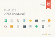 Finance & Banking Flat Icons