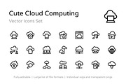 75+ Cute Cloud Computing Icons