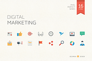 Digital Marketing Flat Icons