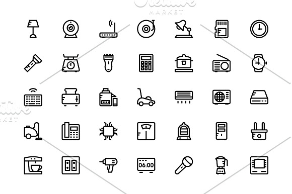 200+ Cute Electronic Icons in Graphics - product preview 4
