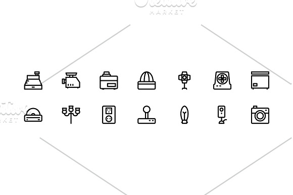 200+ Cute Electronic Icons in Graphics - product preview 6