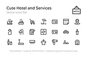 100+ Cute Hotel and Services Icons