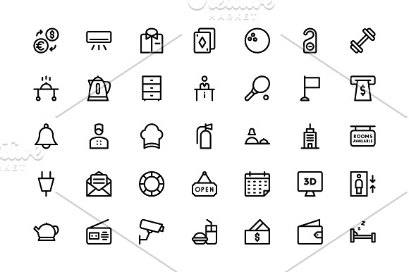 100+ Cute Hotel and Services Icons in Cute Icons - product preview 2