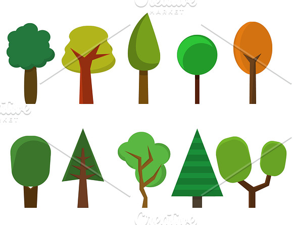 Vector Trees Illustrations in Illustrations - product preview 1