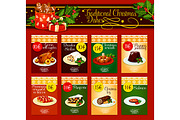 Christmas dinner menu template