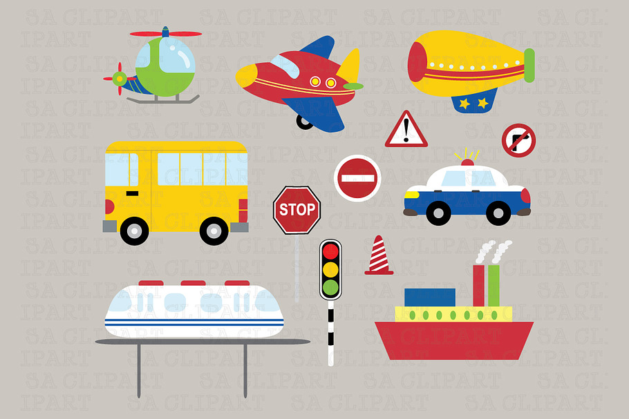 Transportation clipart in Illustrations - product preview 8