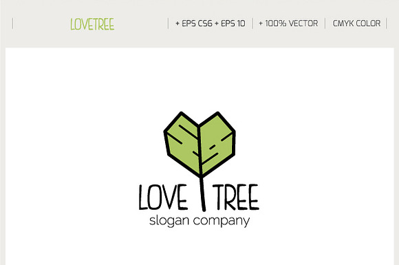 Love Tree Logo in Logo Templates - product preview 1