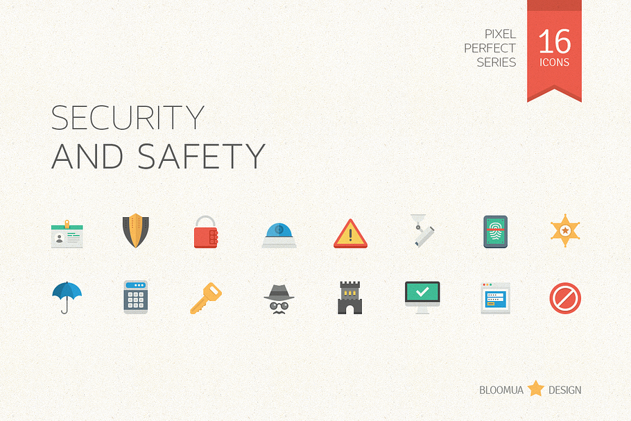 Security and Safety Flat Icons in Safety Icons - product preview 8
