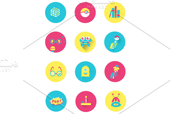  Nerd icon set design in Graphics - product preview 1