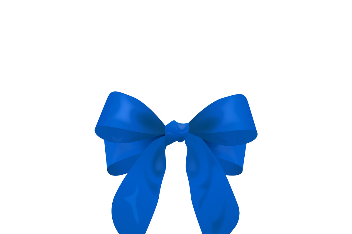 blue bow, vector illustration in Illustrations - product preview 8