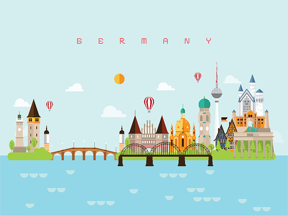 Landmarks Travel and Journey Vector. in Illustrations - product preview 1