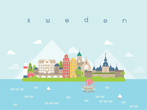 Landmarks Travel and Journey Vector. in Illustrations - product preview 4