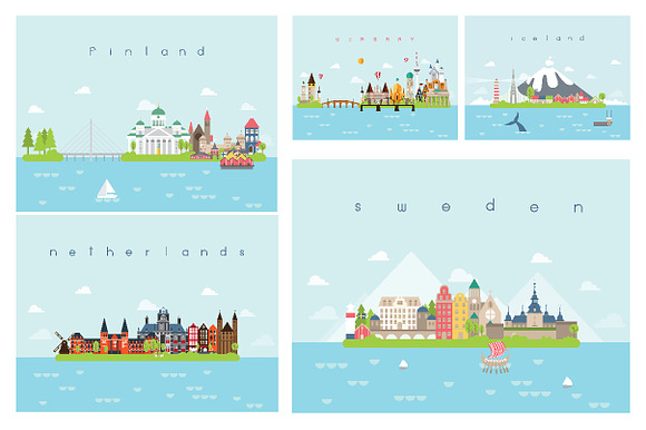 Landmarks Travel and Journey Vector. in Illustrations - product preview 5