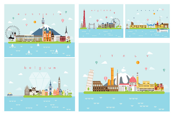 Landmarks Travel and Journey Vector in Illustrations - product preview 6