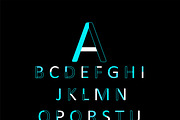 Neon font vector