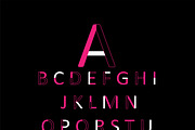 Neon pink font vector