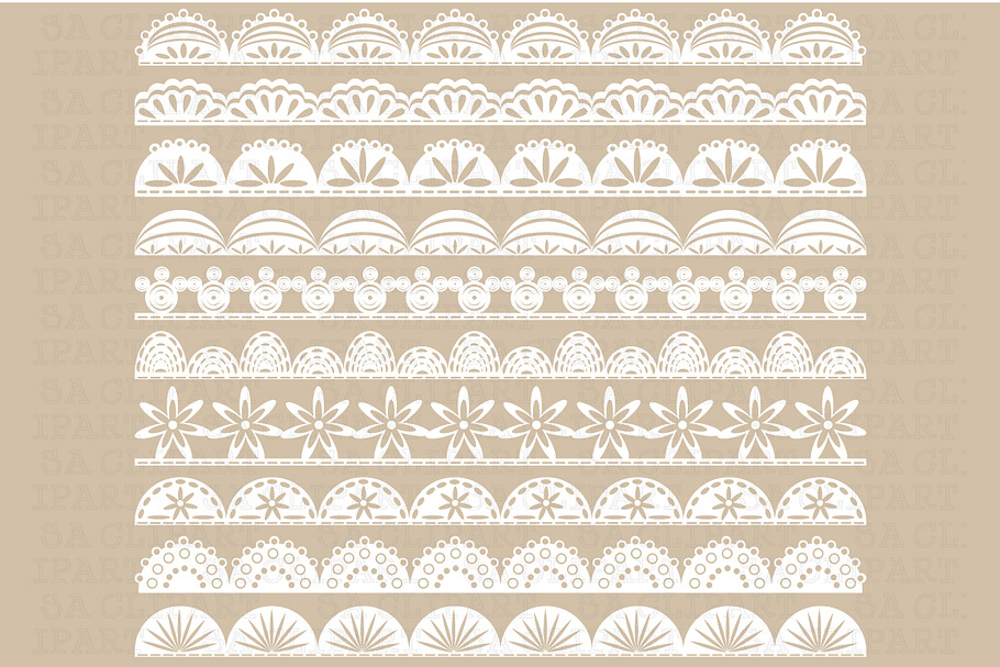 Lace Border ClipArt in Illustrations - product preview 8