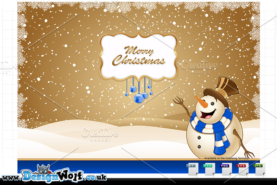 4 Christmas Backgrounds/scenes-Blue