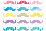 Mustache Digital Clip Art