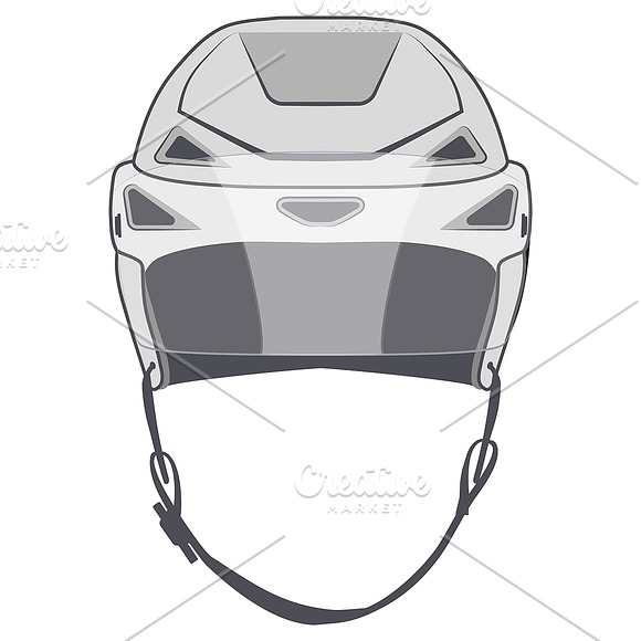 Sketches of Ice Hockey Helmets in Icons - product preview 1