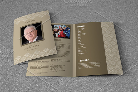 Funeral Program Template-T632 in Brochure Templates - product preview 2