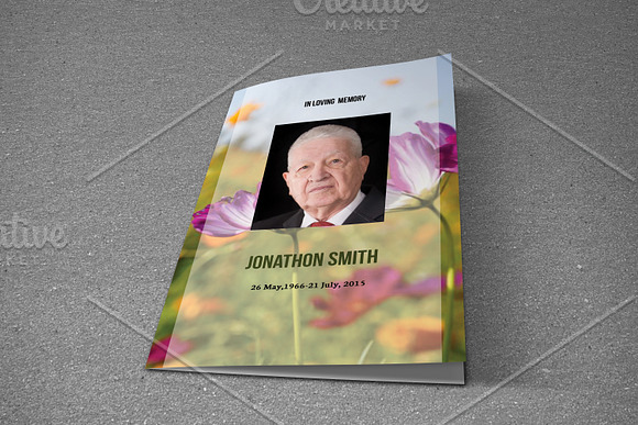 Funeral Program Template-T633 in Brochure Templates - product preview 3