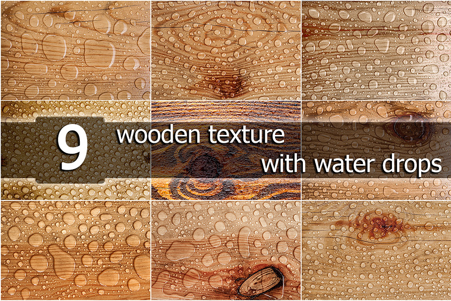Drop on the wood in Textures - product preview 8