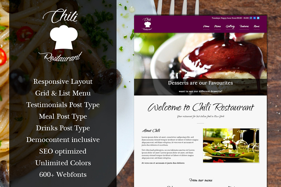 Chili - WordPress Restaurant Theme in WordPress Business Themes - product preview 8