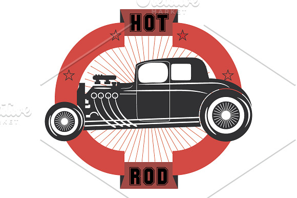 Retro car- set for your projects in Illustrations - product preview 4