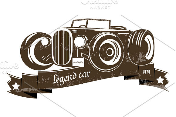 Retro car- set for your projects in Illustrations - product preview 5