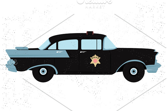 Retro car- set for your projects in Illustrations - product preview 6