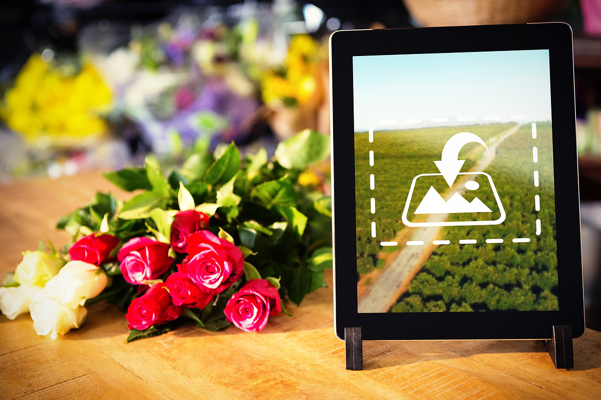 Digital table in florist shop in Templates - product preview 8