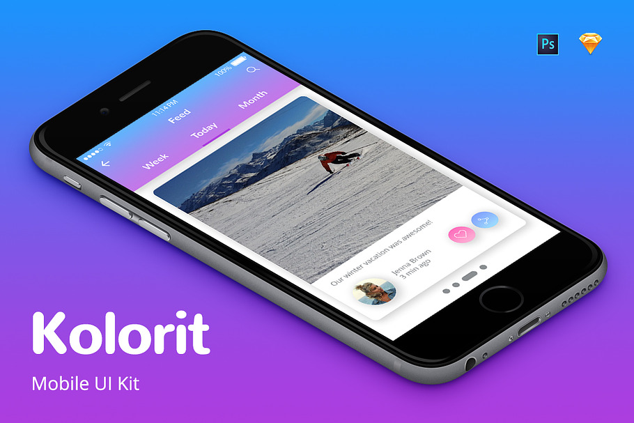 Kolorit Mobile UI Kit in App Templates - product preview 8