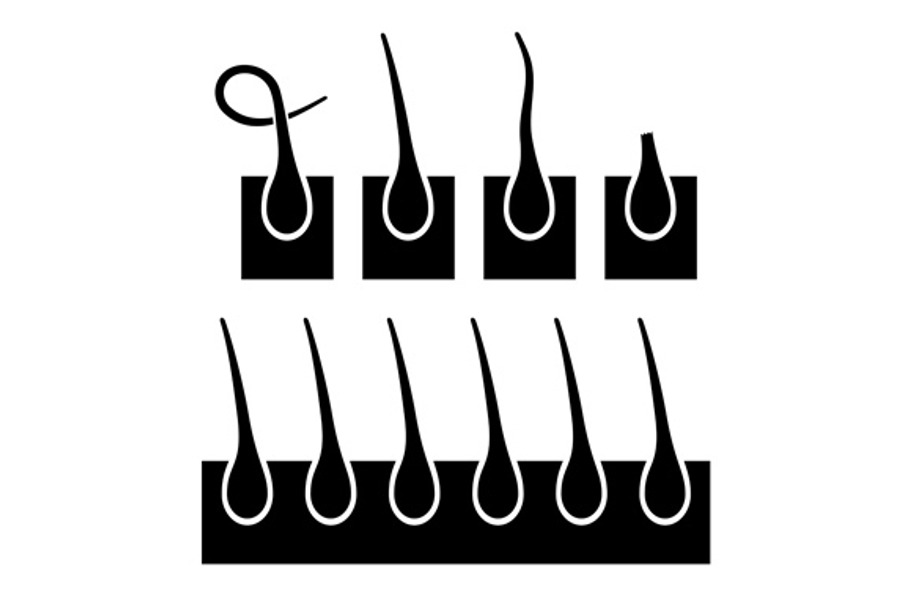Hair Follicle Icons Set in Graphics - product preview 8